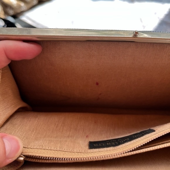 Shirl Miller Metallic Silver Snake Print Clutch - Picture 6 of 8